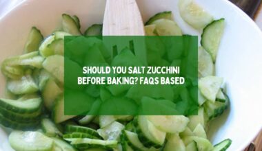 Should You Salt Zucchini Before Baking